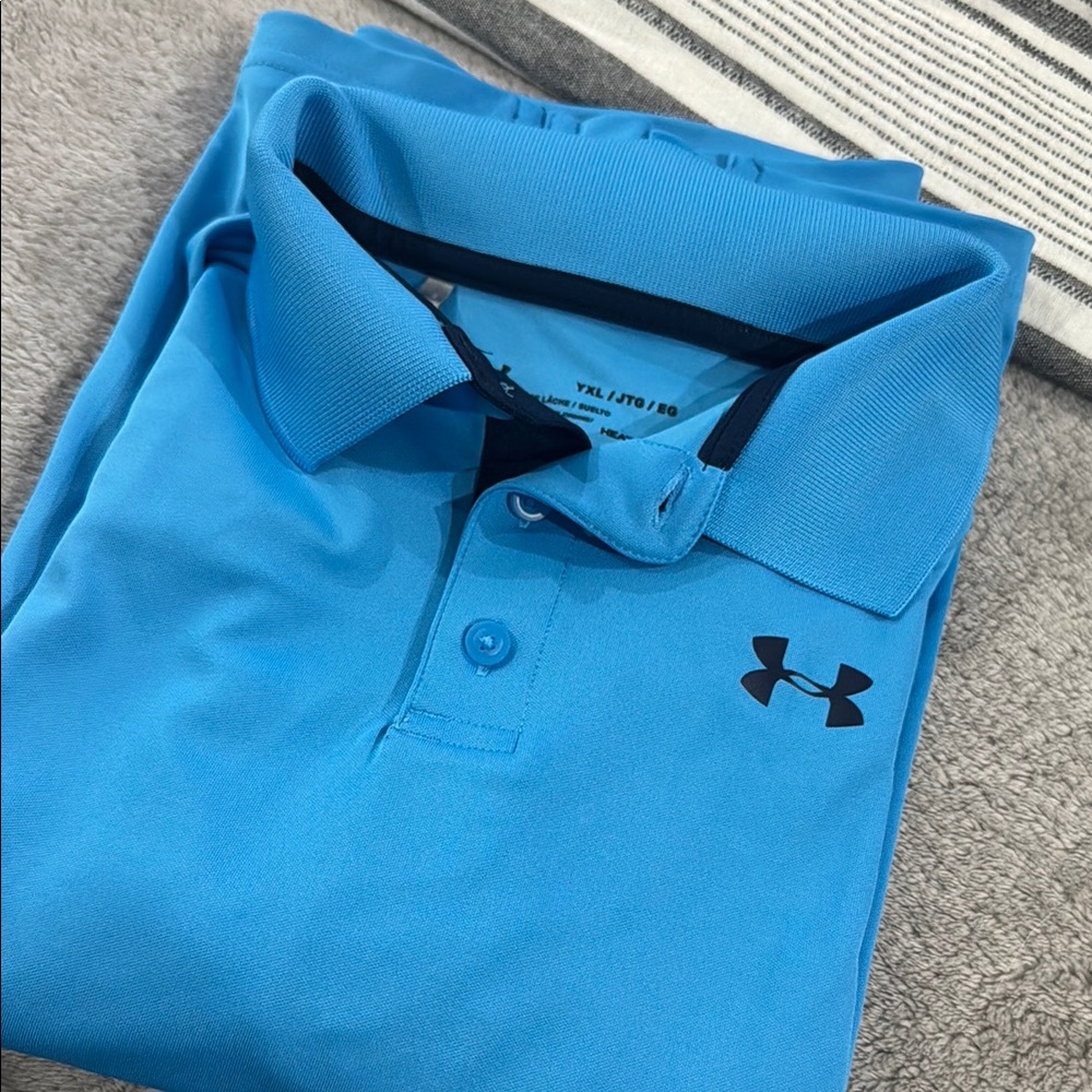 Under Armour Youth Blue Polo Shirt
